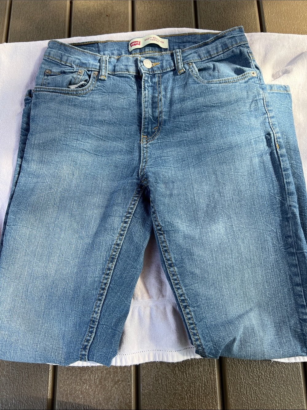 Levi's 502 Regular Taper Light Blue Denim Jeans 29 x 31